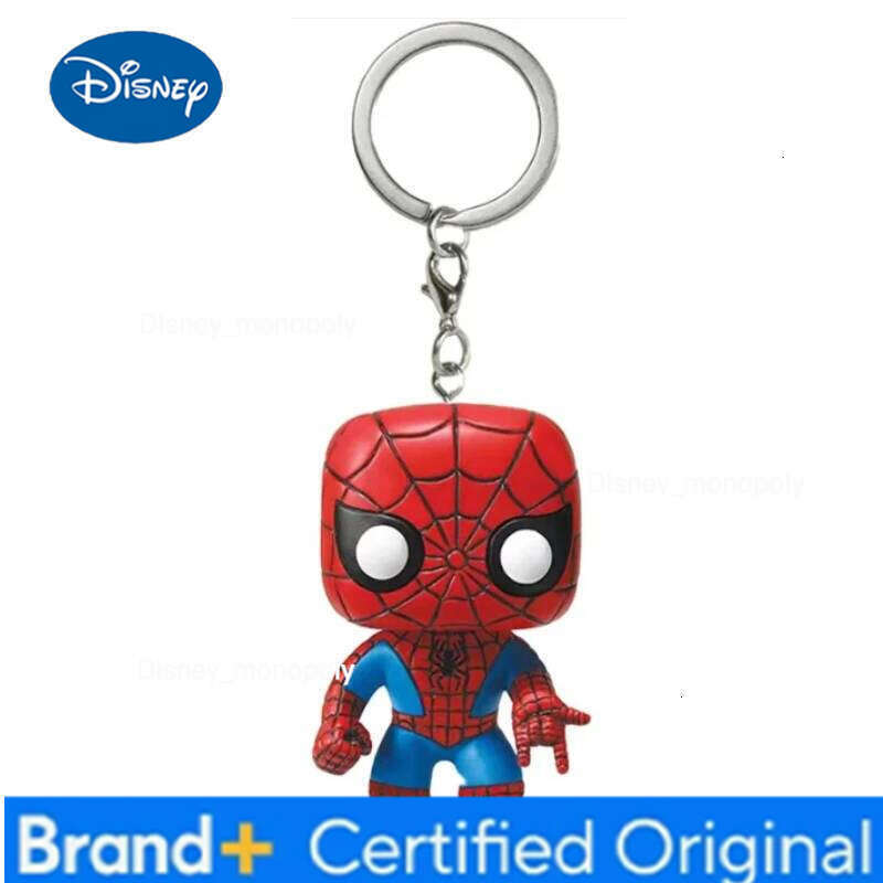 Disney hot Marvel Spider Man Creative Student Pendant Anime Peripheral Men's Car Keychain Fashion Women' Bag Accessories Gifts H260205