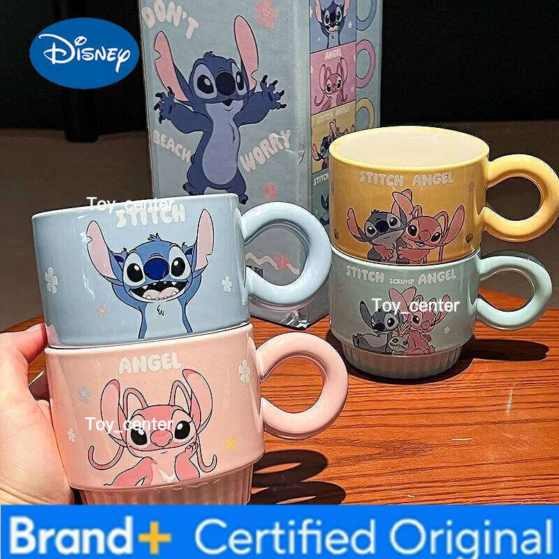 Disney Cartoon Stitch Teapot Mug Action Figures Chip Cogsworth Tea Pot Cup One Set Lovely Gift H260205