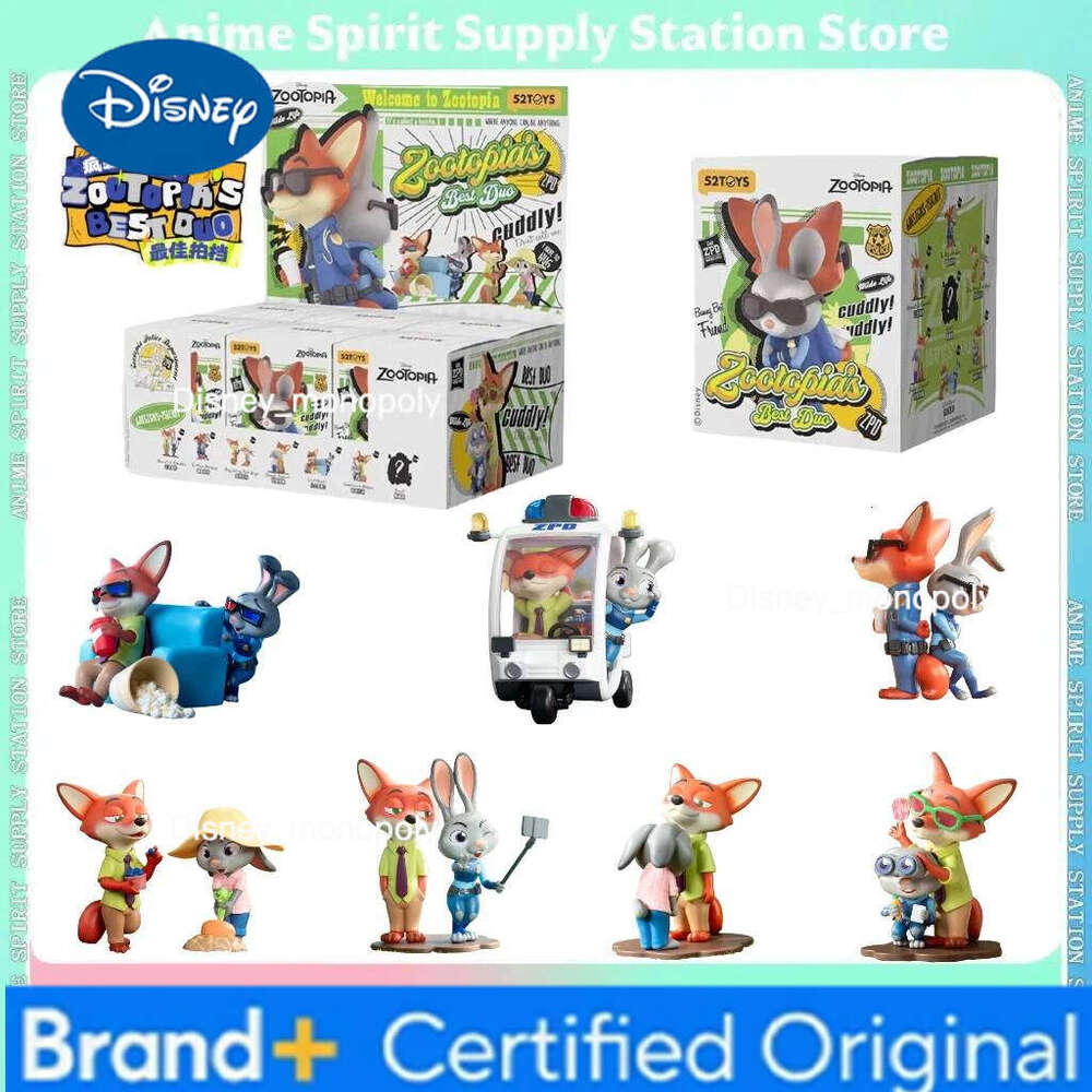 Disney 52TOYS Zootopia Best Partner Blind Box Officially Licensed Judy & Nick Figures Hidden Style Trendy Toys Collection Gifts H260205