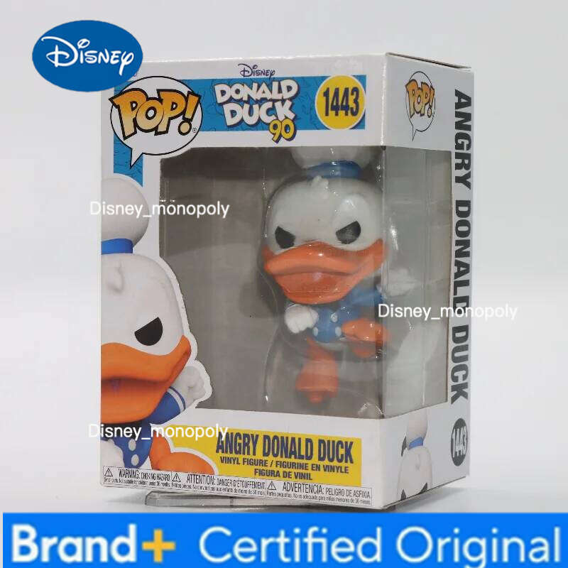Disney Funko Pop Original ANGRY DONALD DUCK Anime Figure #1443 Vinyl Figures Figurine Doll Toy Gift for Kids Desktop Decoration H260205
