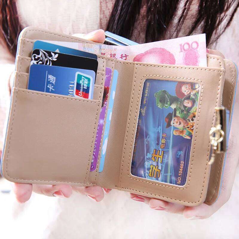Women's PU Leather Wallet Purse Female Small Walet Portomonee Lady Short Money Bag Z260205