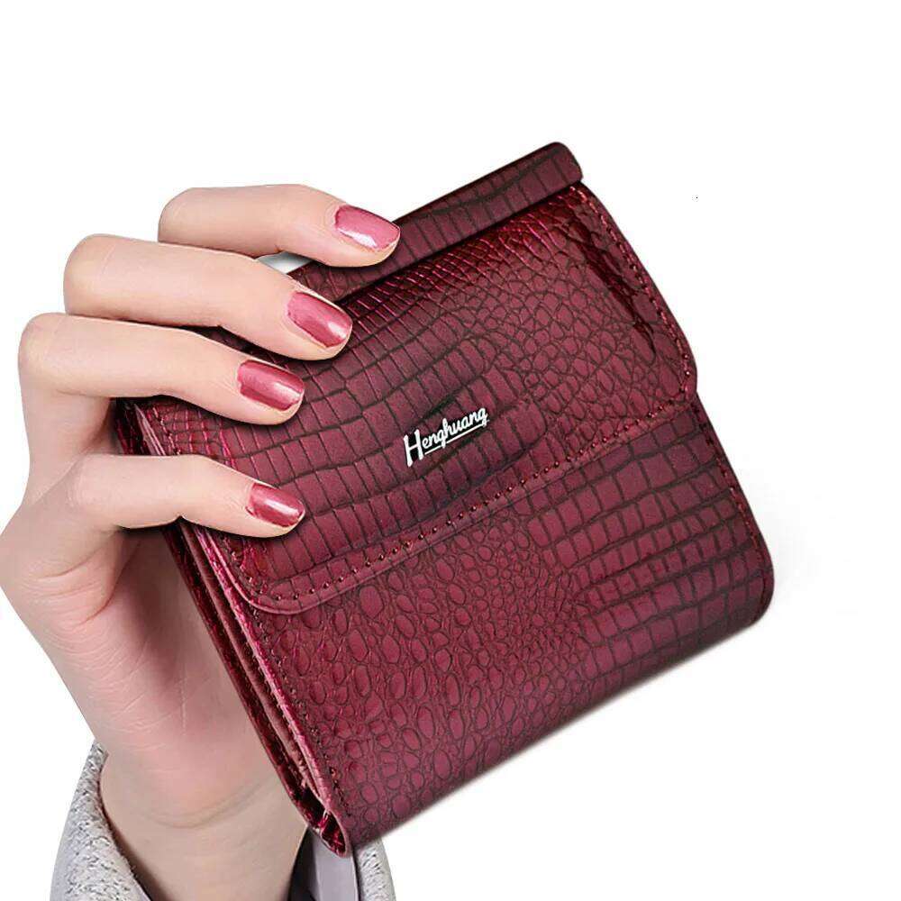 HH Genuine Leather Women's Wallet Mini Wallets Women Short Clutch Luxury Female Purse Card Holder Lady's Coin Purses Z260205