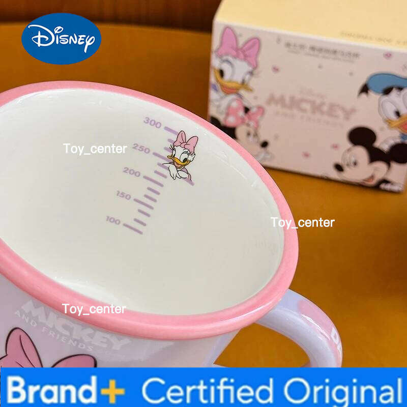 Disney Mickey Mouse Measuring Ceramic Mug 300ml With ML Markings Cute Cups Set Coffee & Milk Cartoon Home Drinkware H260205