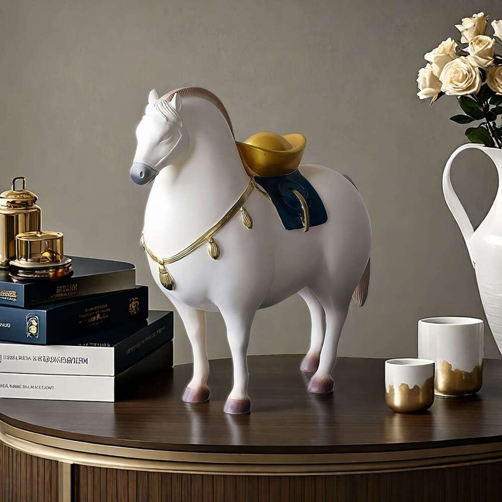 Cross-Border New Chinese Style Lucky Money Ceramic Ornament for Living Room, Wine TV Cabinet, Office Decoration