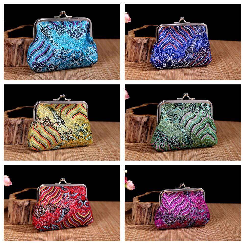 Long Coin Purse Wallet Women Vintage Embroidery Card Holders Hasp Creative Clutch Bag Wedding Gift Ladies Silk Money Pouch Z260205