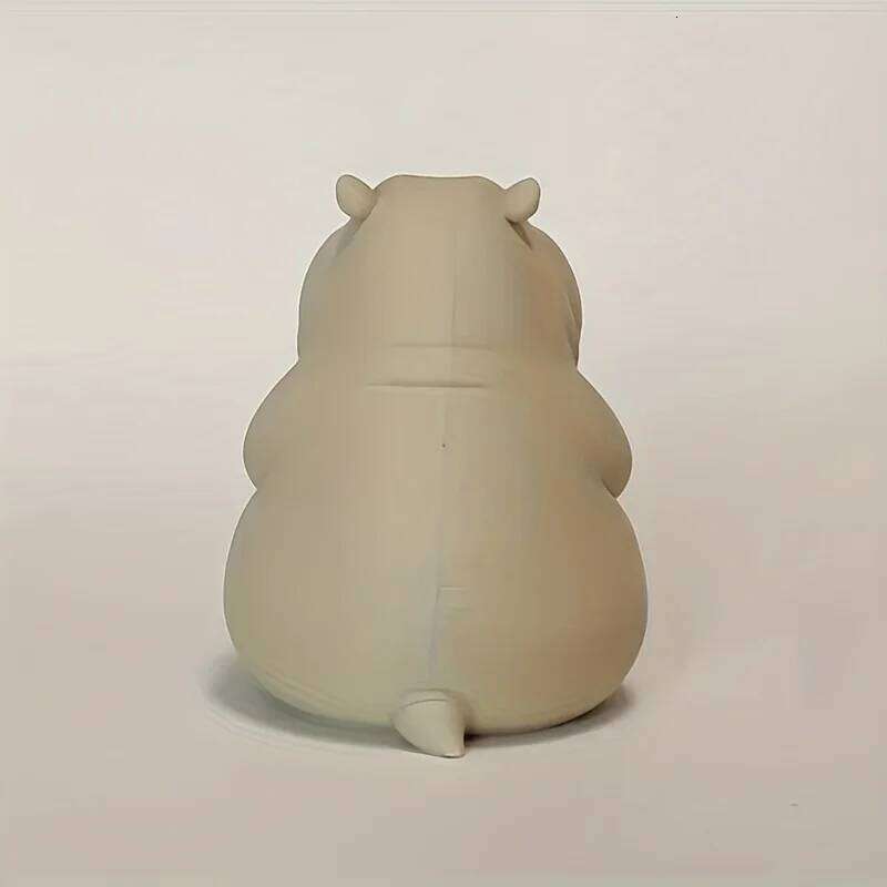 3D Printed Angry Hippo Dashboard Ornament - Durable Plastic Decor for Halloween & Christmas, Home Desk or Party S260204