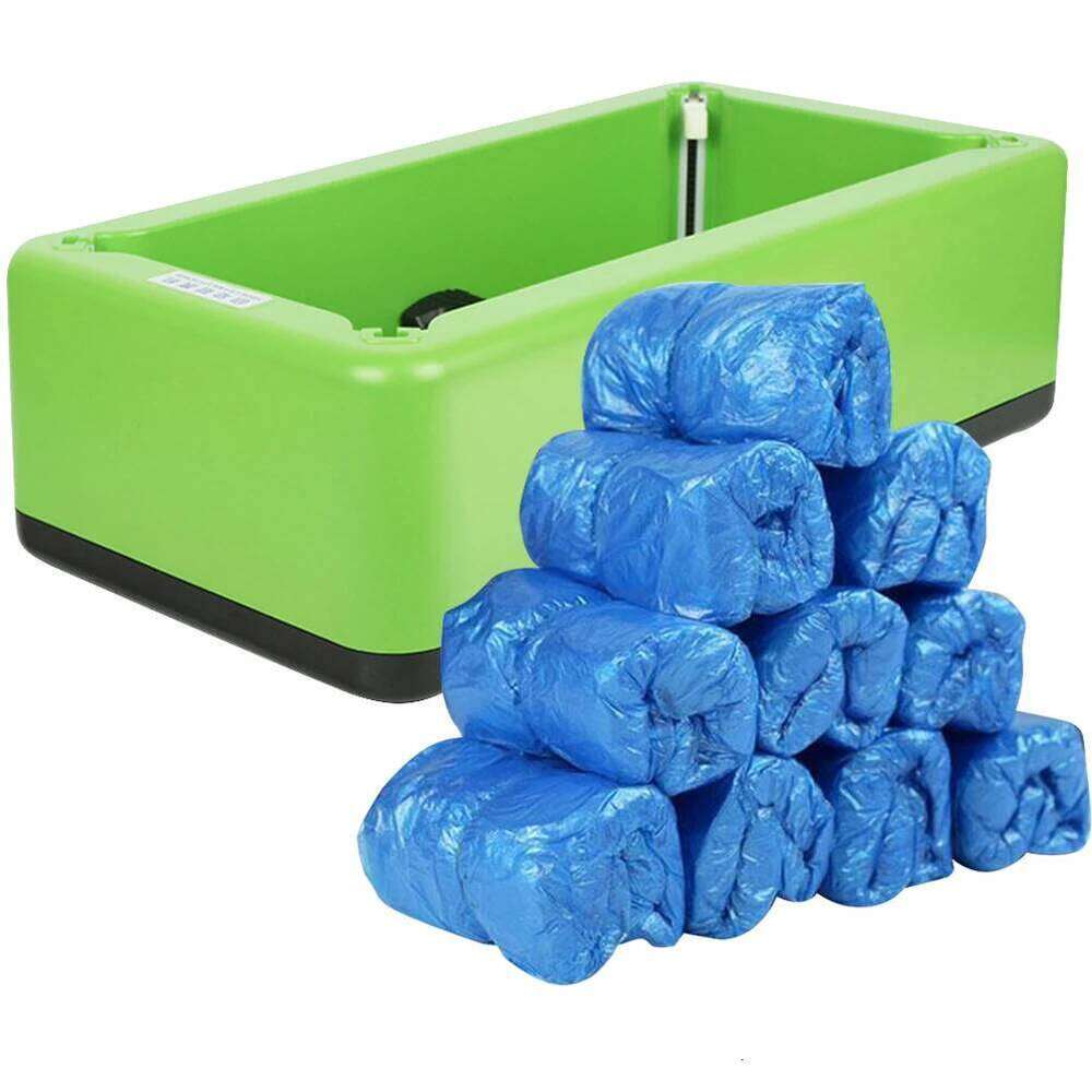 Cover Machine With100Pcs Disposable Shoe Covers Portable Smart Overshoes Dispenser T Buckle for Indoor Rainy Floor S260204