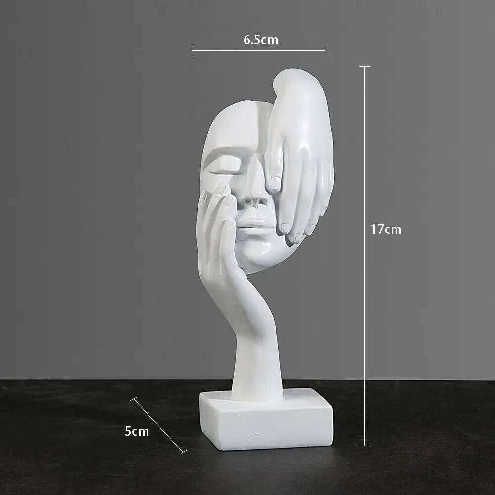 Resin Abstract Statue Desktop Ornaments Sculpture Figurines Face Character Nordic Light Luxury Art Crafts Office Home Decor S260204
