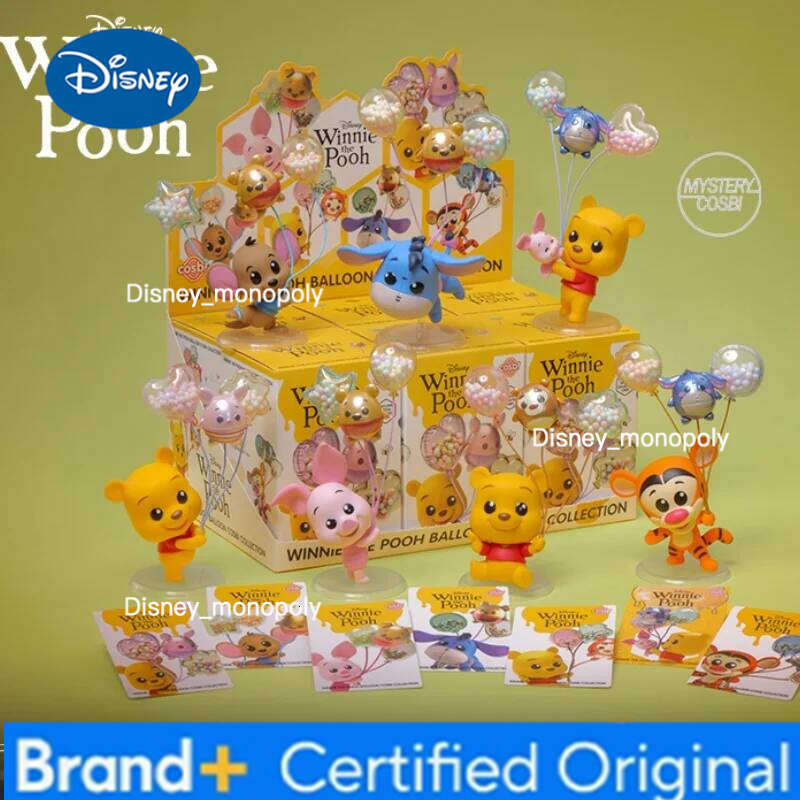 Disney Genuine Stock Hot Toys Winnie The Pooh Balloon Series Blind Box Cosbi Tigger Piglet Eeyore Desktop Decoration Birthday Gift H260205