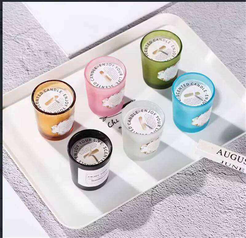 Glass Jar Scented Candle, Natural Plant Wax, Aromatherapy Candle for Home, Wedding Party Decor, Relaxation H260205