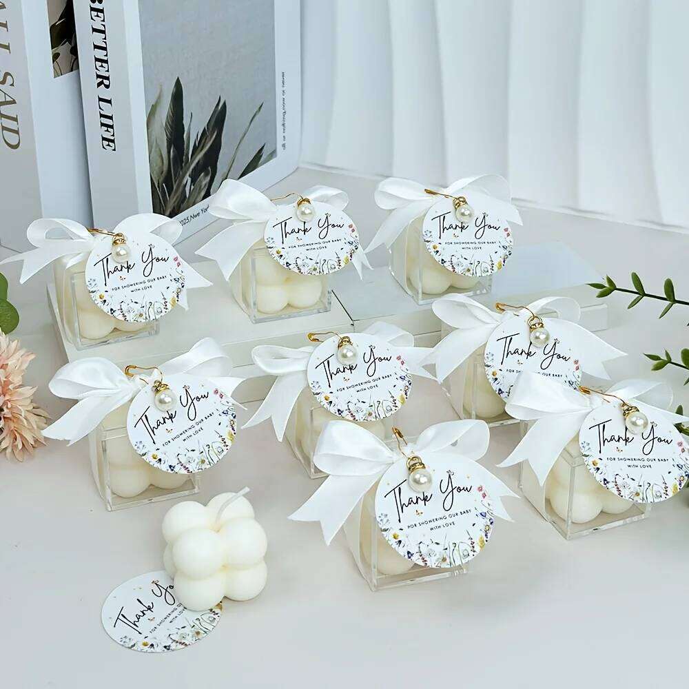 10/20sets Unique Scented Bubble Candles, Elegant Soy Wax Candles for Wedding Favors, Baby Shower Gifts, Party, Home Decorations S260204