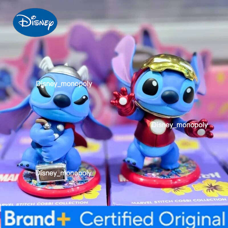 Disney New Blind Hottoys Comic Stitch Cosbi Mini Series Mysterious Box Cute Action Figure Ornament Toy Surprise Gift H260205