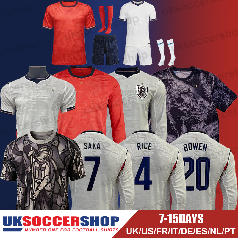 England Football Jerseys World Cup 2026 Soccer Jerseys Retro Football Shirts Tops Kits SAKA EZE SHAW RICE STONES KANE GORDON Men Kids Women Fans Player 3XL 4XL