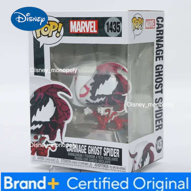 Disney Funko Pop Original Marvel CARNAGE GHOST SPIDER Action Figure Doll Toys Gift for Boys Kids Grils Collectible Desktop Model Decor H260205