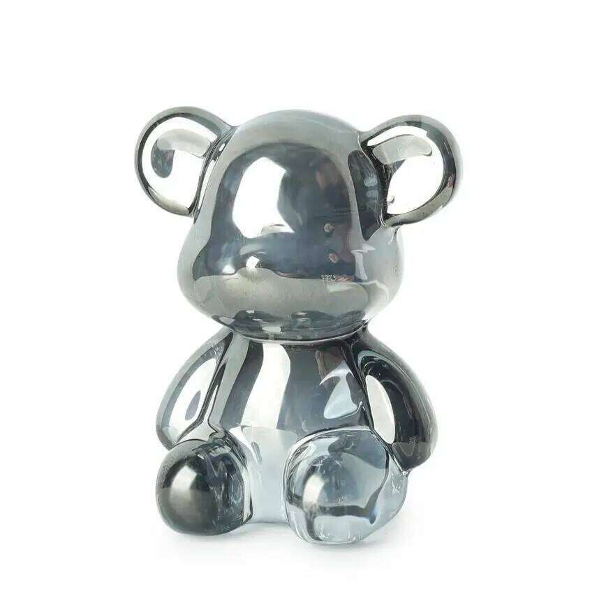 Color Crystal Cute Bear Figurines Collectible Paperweight Art Glass Animal Ornament Table Home Decor Gift For Woman S260204