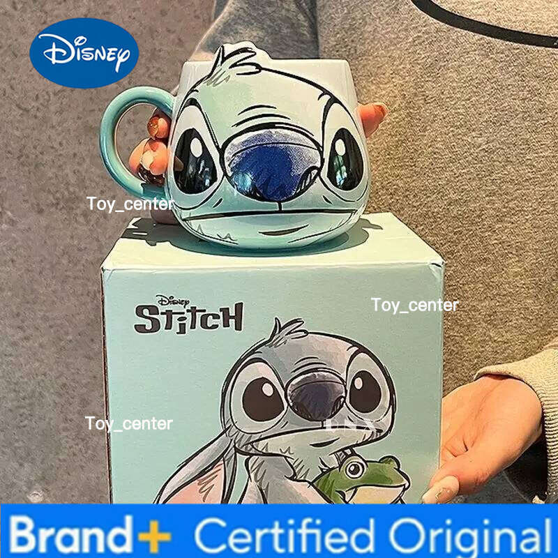 Disney Sanrio Stitch Ceramic Mug Girls 2024 New High-Looking Coffee Home Breakfast Cup Birthday Gift H260205