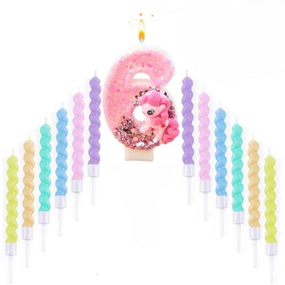 13Pcs New 0-9 Number Birthday Candles Premium custom tcartoon animals birthday cake digital party candle decoration S260204