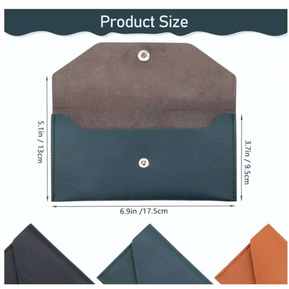 PU Leather Cash Envelope Classic Fashion Long Women's Wallet Ferrule Name Card Holder Gift Z260205