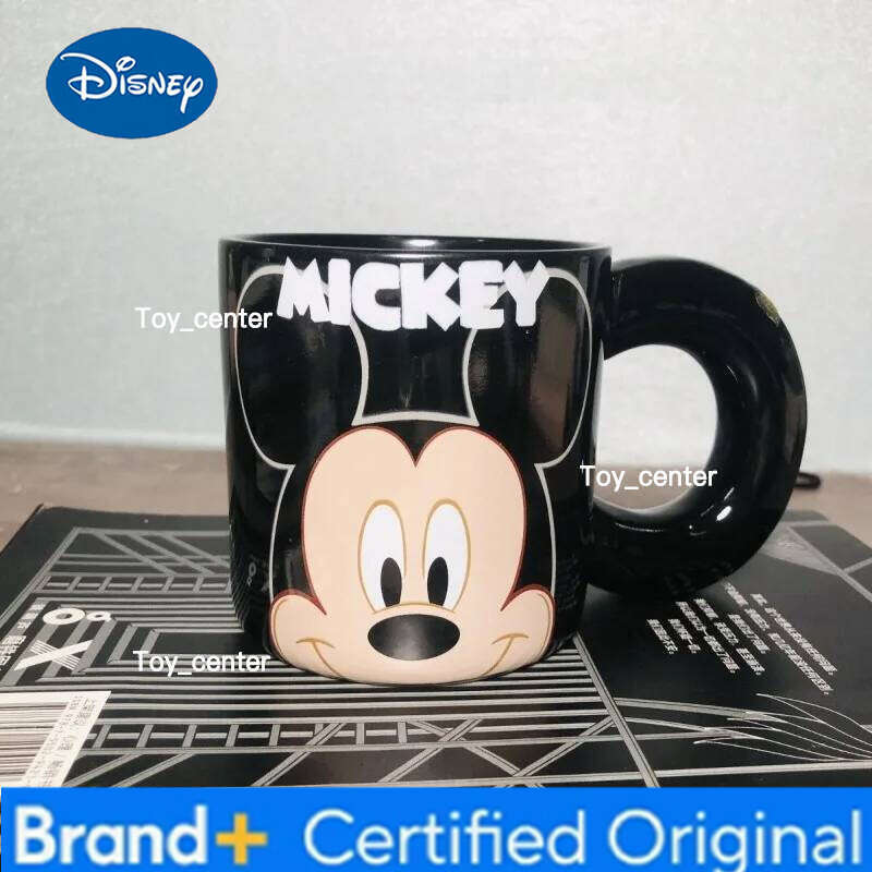 Disney Mickey Minnie Cartoon Creative Personality Cute Kawaii High Value Large Capacity Student Couple Ceramic Thickened Mug H260205