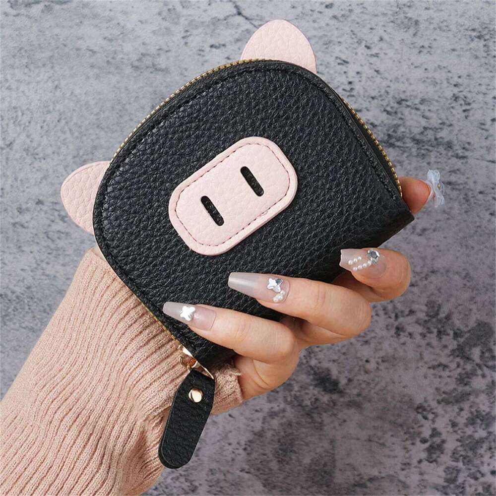 New online celebrity organ package female light student pig zipper multi-card card set soft pickup clip coin purse Z260205