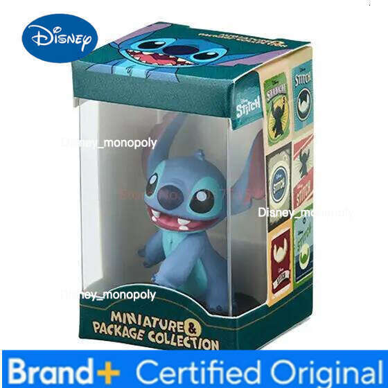 Disney In Stock Hot Genuine Bandai Boxed Ornaments Mickey Stitch Winnie The Pooh Model Toy Collectible Gift H260205