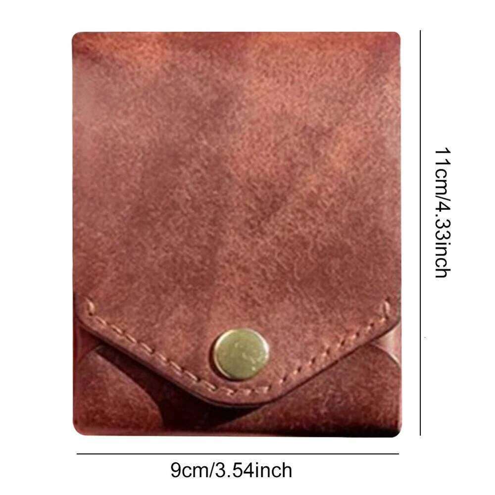 Organizer Bi-Fold Portable Wallet with Money Pocket Leather Slim Card Holder for Graduation Gift and Daily Use Z260205