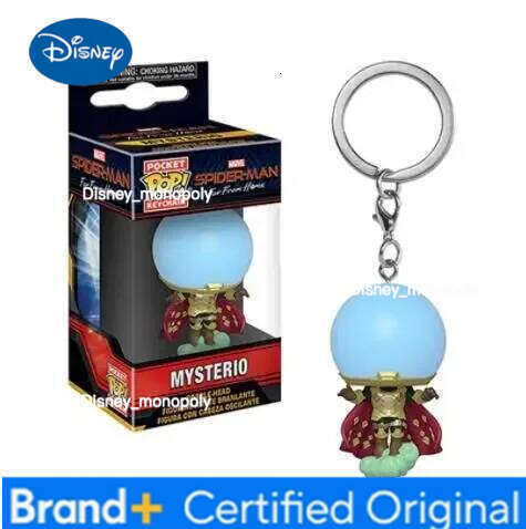 Disney Full Funko pop Pocket Keychain SPIDER MAN Marvels Spider-gwen Zomie Hunter Spidey toys Figure Model Toys Children Birthday Gift H2602051