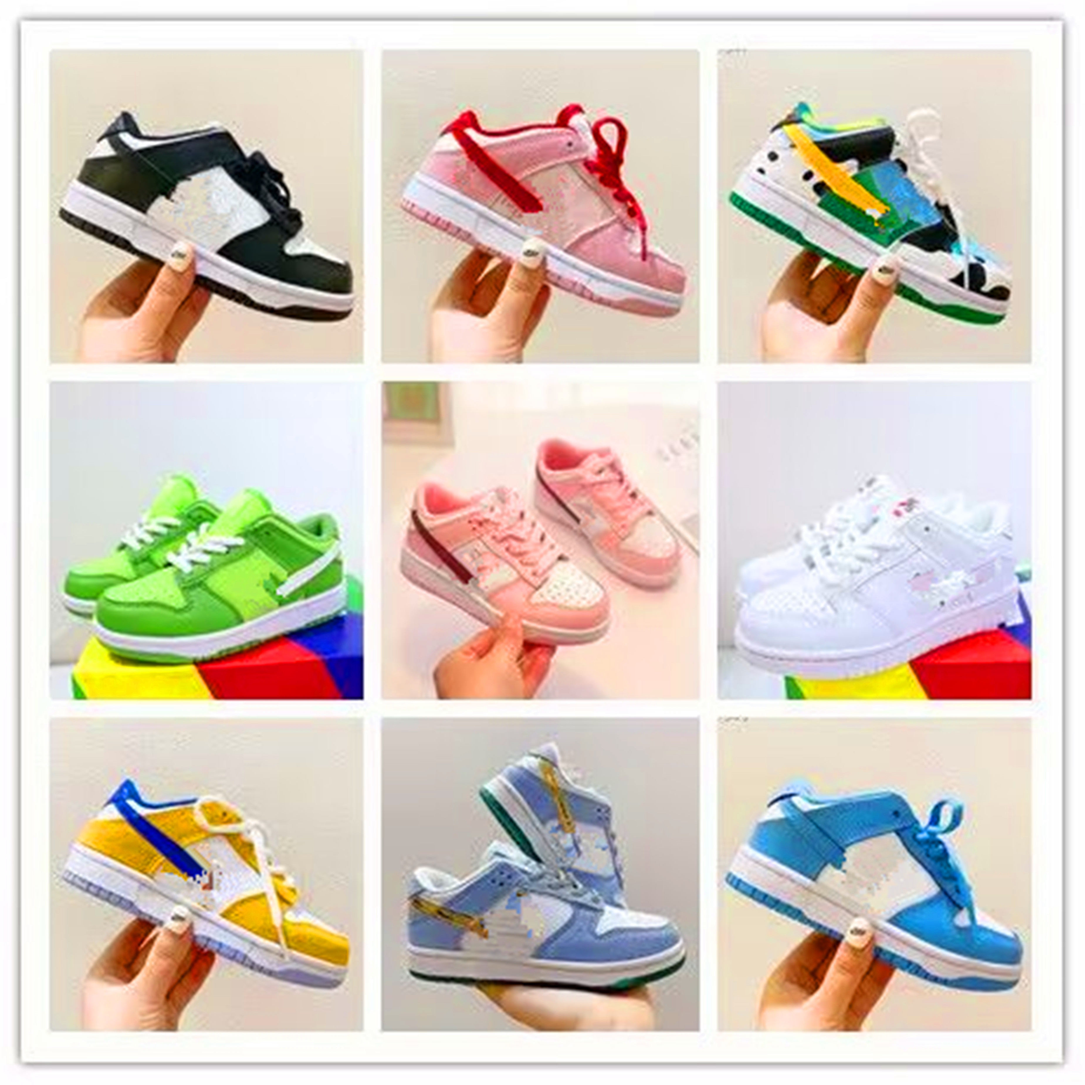 kids shoes lows Toddler Sneakers Panda Chunkys youth baby orange Boys Girls unc University Blue kid Designer shoe Childrens Triple Pink Trainers