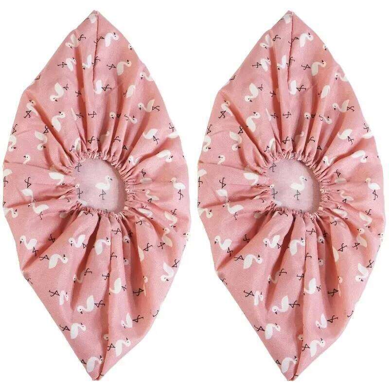 1Pcs Practical Swan Decor Waterproof Shoe Covers Indoor Washable Elastic Adult Dustproof Cloth Cover Shoes Household Accessories S260204