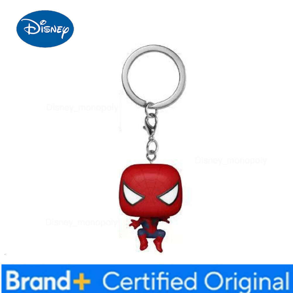 Disney Keychain Spider-Man Peter Parker Mysterio GWEN Deadpool Venom Vinyl Action Figures Toys H260205