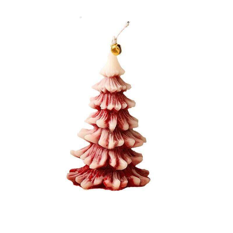 Merry Christmas Cute Xmas Tree Shaped Aromatherapy Scented Candle Desk Ornaments for 2025 New Year Navidad Home Decor S260204