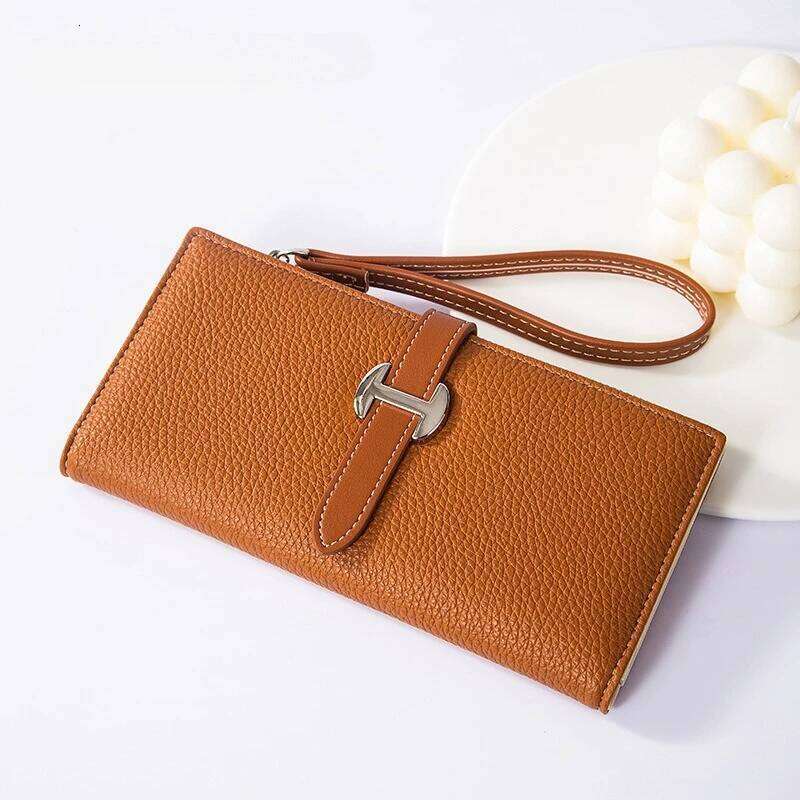 Luxury Women's Wallet PU Leather Long Purse for Women Card Holder Handbag with Zip Pocket Simple Clutch Bag Z260205