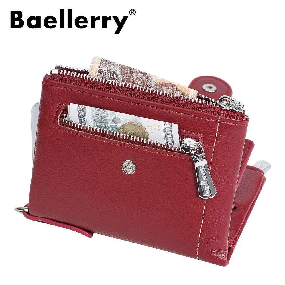Baellerry Women's with Keychain Strap, Multi Card Holder & Coin Zip Pocket, Ins Style Short Bifold Wallet for Wo Z260205