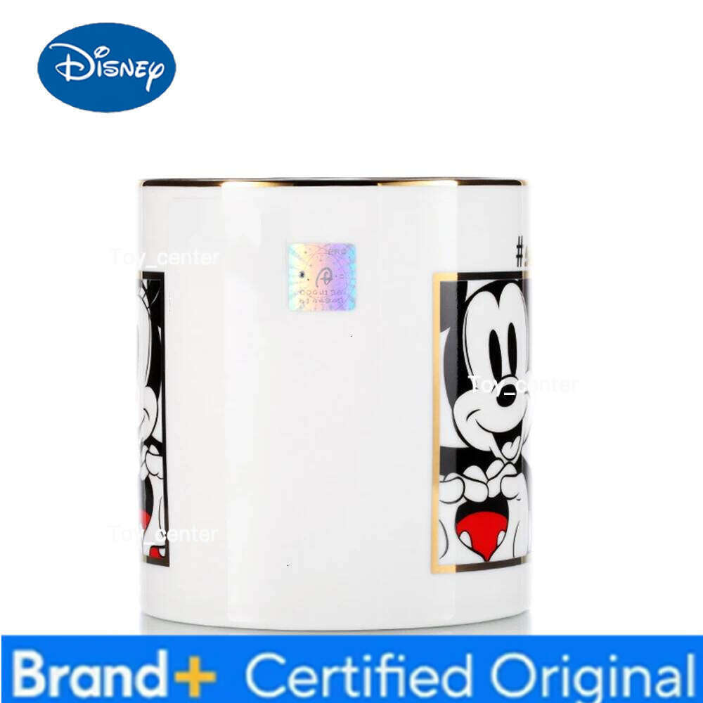 Disney Gold Rim Mickey Minnie Pattern Ceramic Simple Large Capacity Creative Design Cartoon Style Mug for Home Office Cup Use H260205