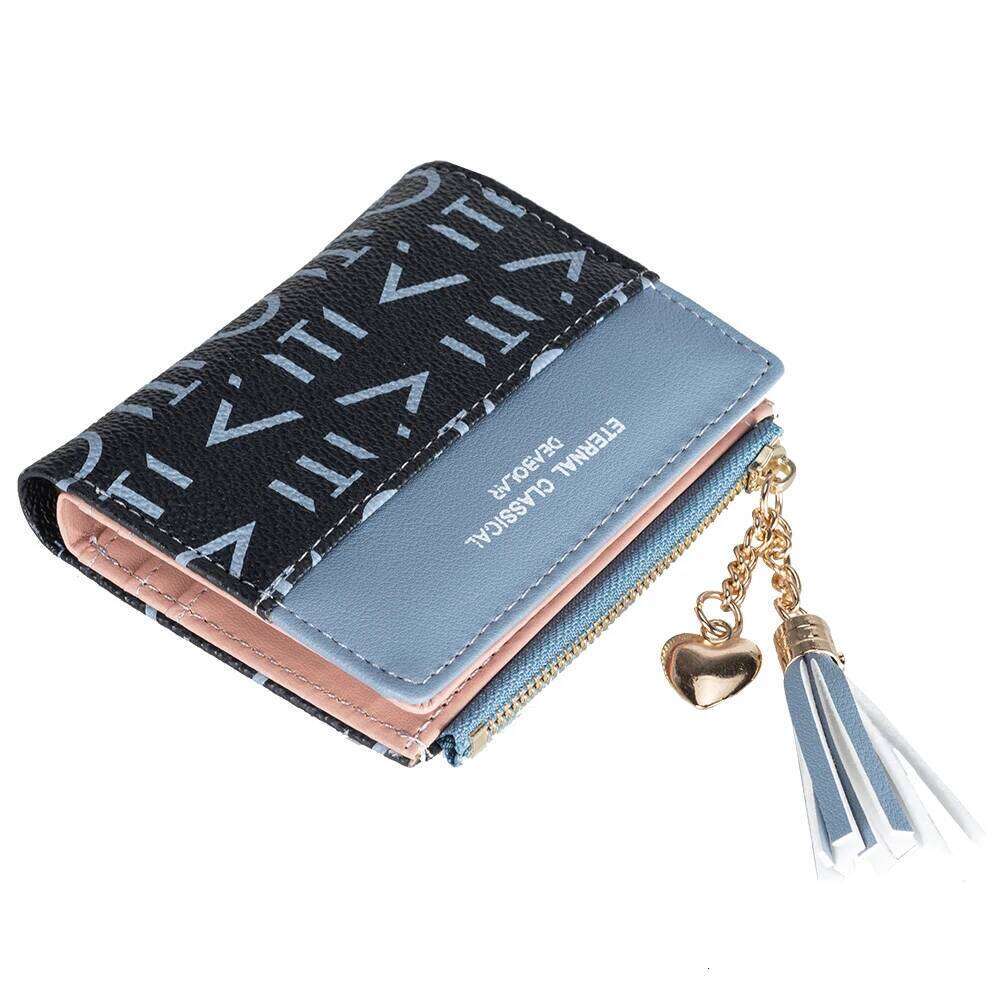 Women's Vintage Fashion Alphabet Print Purse Zipper Multi-Slot Card Bag Portable Wallet for Women Z260205