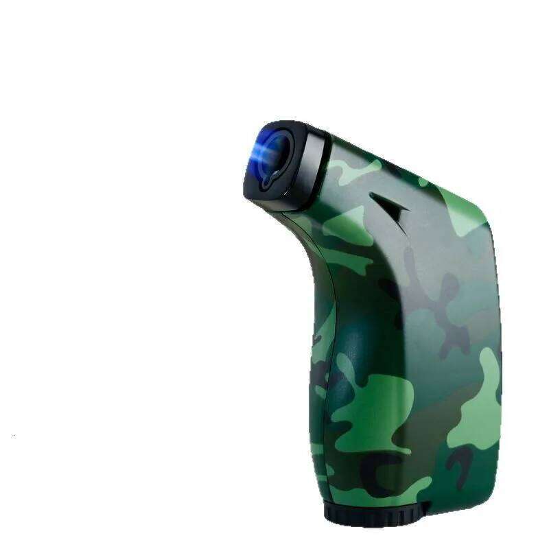 Fashion Mini Windproof Jet Flame Lighter, Refillable Butane Torch for Cigar & Outdoor, Portable Stylish Pocket Lighter S260207