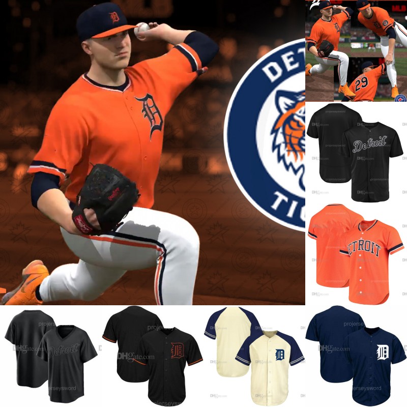 DetroitTigers Baseball Jersey Tarik Skubal Javier Baez Riley Greene Matt Vierling Miguel Cabrera Kerry Carpenter Dillon Dingler Spencer Torkelson Custom Jersey