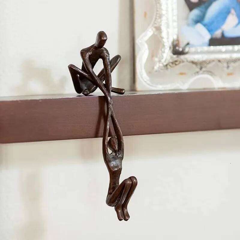 Male Female Art Abstract Lover Decoration Home Desktop Romantic Couple Dance Resin Sculpture Artwork S260204