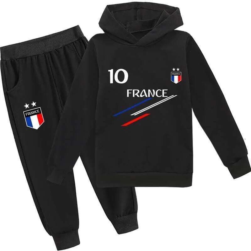 Kids Clothes France Football 10 MBP Boys Hoodie+Pants 2pcs Set Cartoon Toddler Girls Autumn Tracksuit Children Outfits X260205