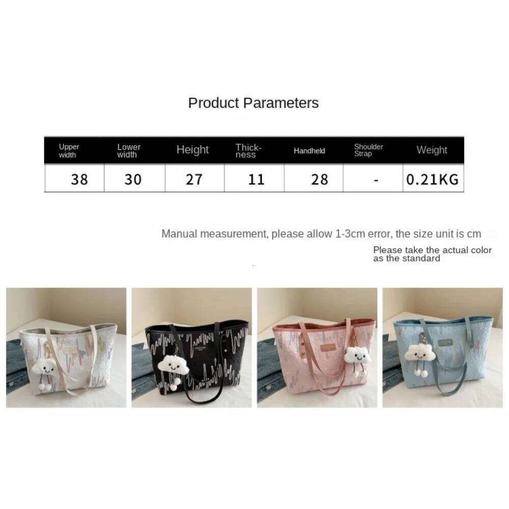 Female New Style Fashion Handbag Shoulder Mommy Tote Large Capacity Work Commuting Canvas Bag Y260204