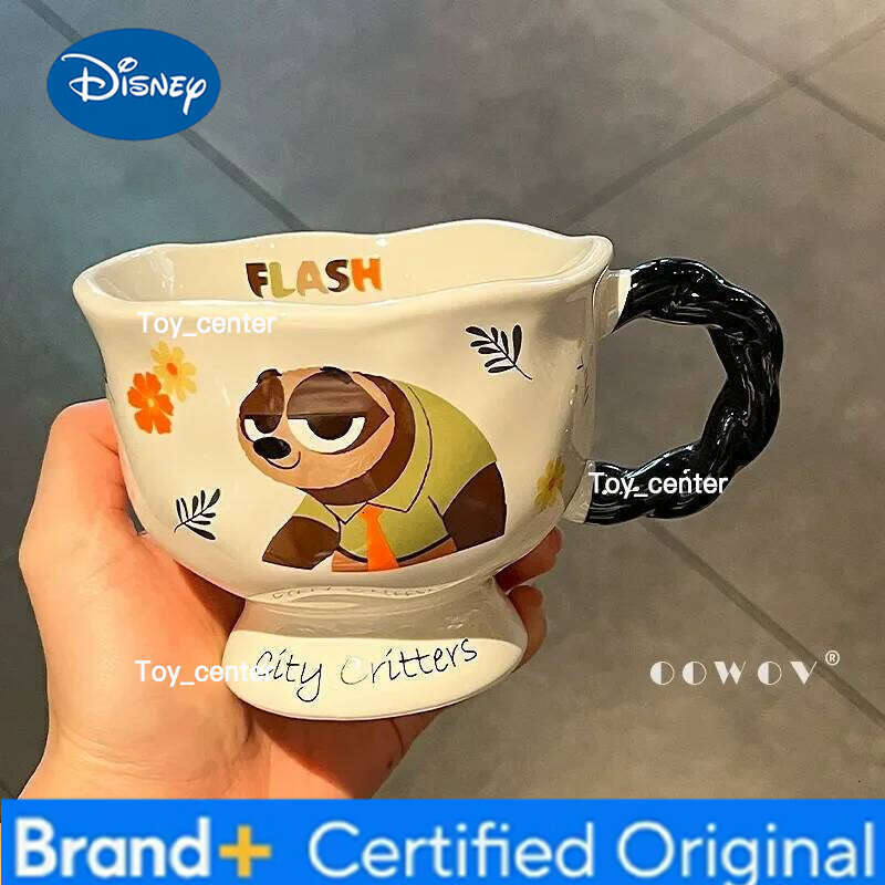 Disney Zootopia Judy & Nick Anime Peripherals 3d Relief Mug 2025 New Edition High Aesthetic Home Couple Cup Birthday Gifts For Kids H260205