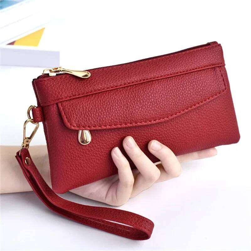 Fashion Wallet PU Leather Hangbag Female Long Clutch Purses Coin Pocket Phone For Ladies Money Bag Z260205