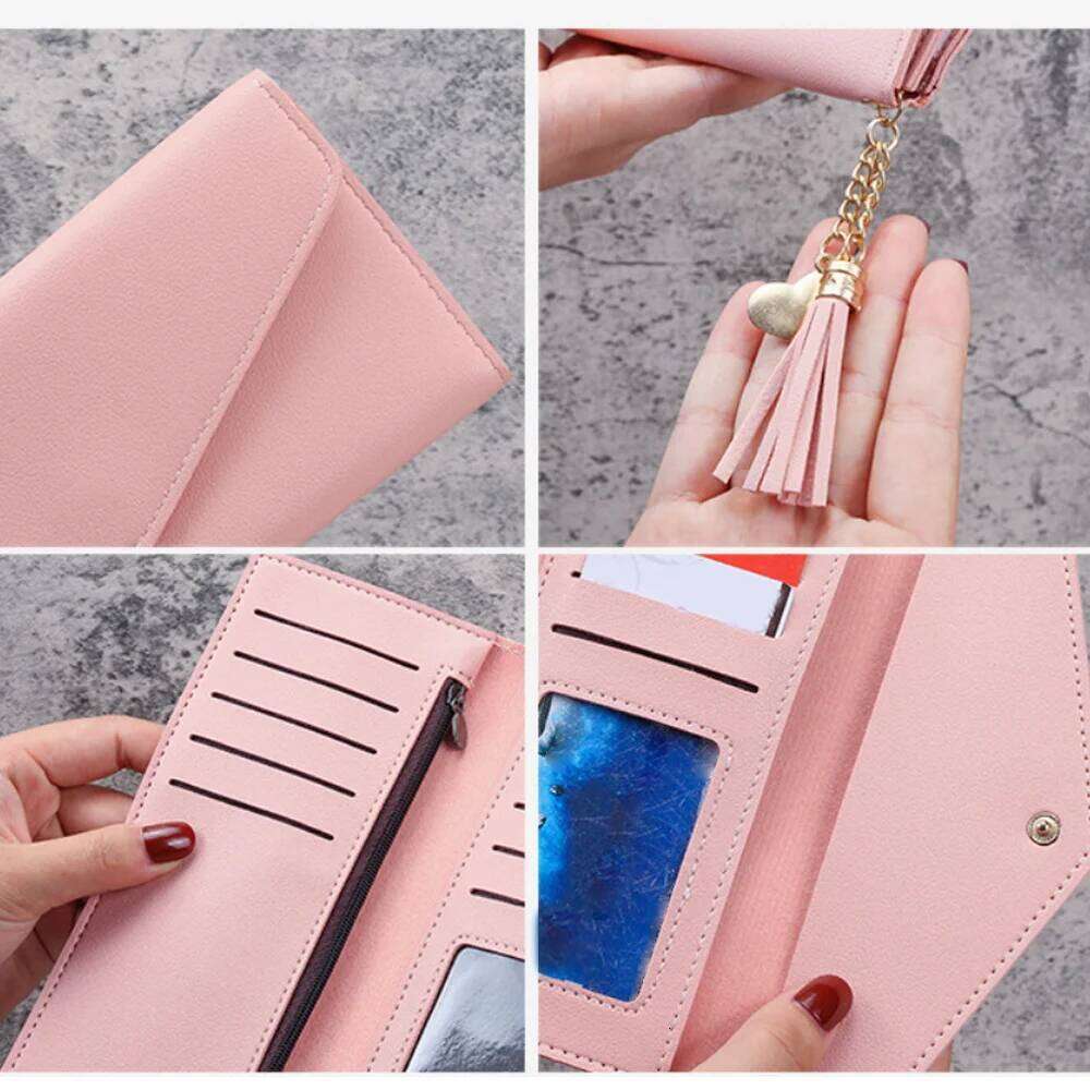 Women Wallets Long Purses Femal Clutch Handbags Coin Purse Cards Holder PU Leather Billfold Wallet Z260205