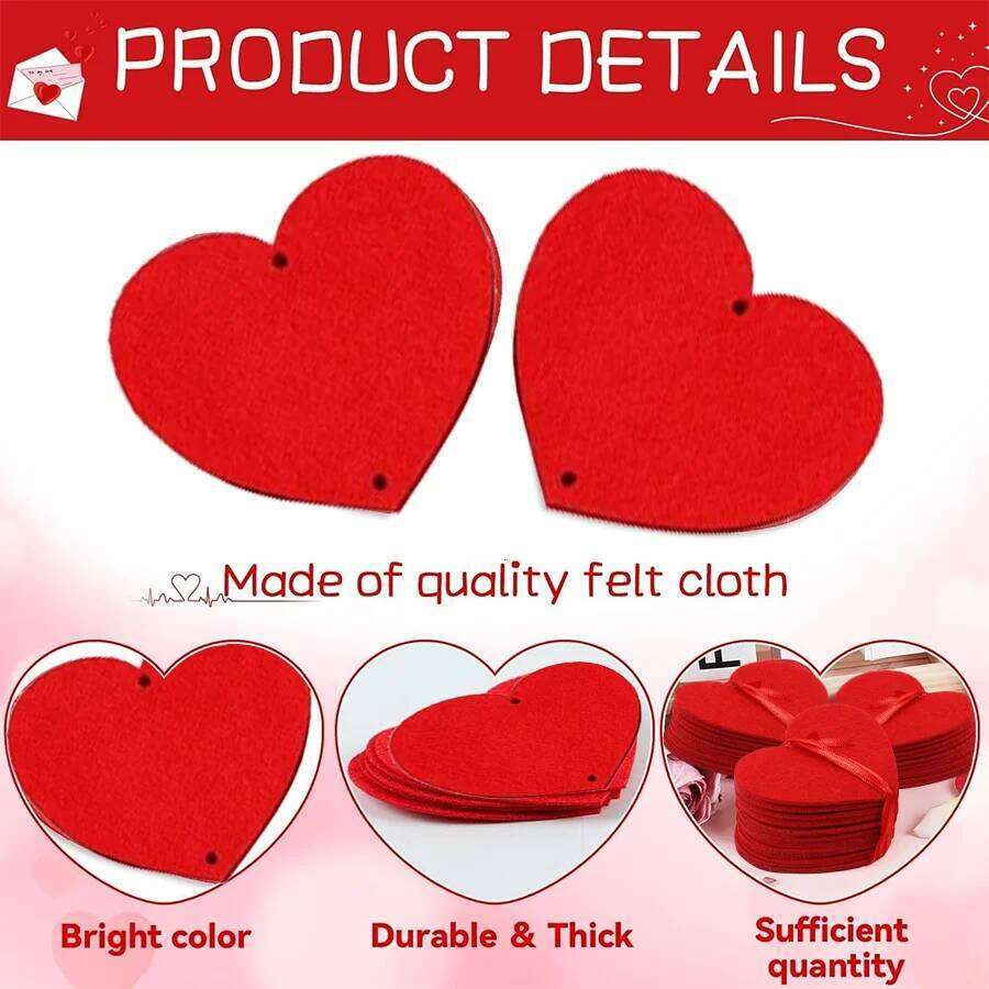1-8Pack 3M Red Hearts DIY Valentines Hanging String Garland Day Wedding Anniversary Proposal Party Decorations S260204