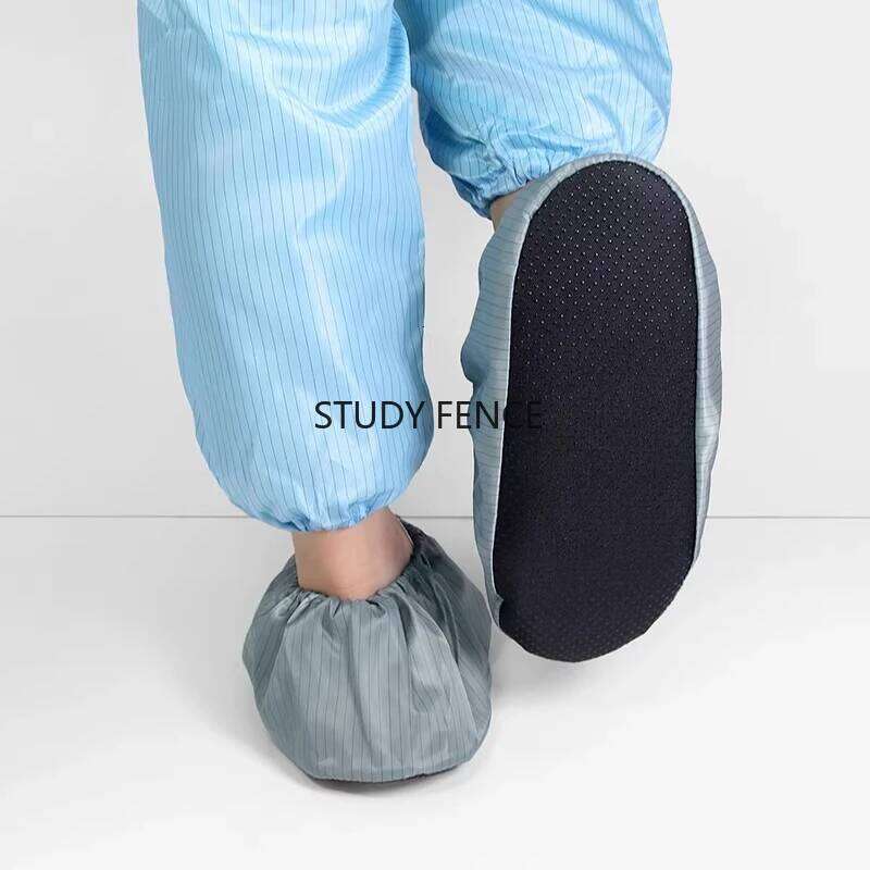 5 Pairs Plastic Anti-static Clean Room Workshop Shoe Covers Anti-slip Foot Cover Reusable Household Daily Necessities S260204