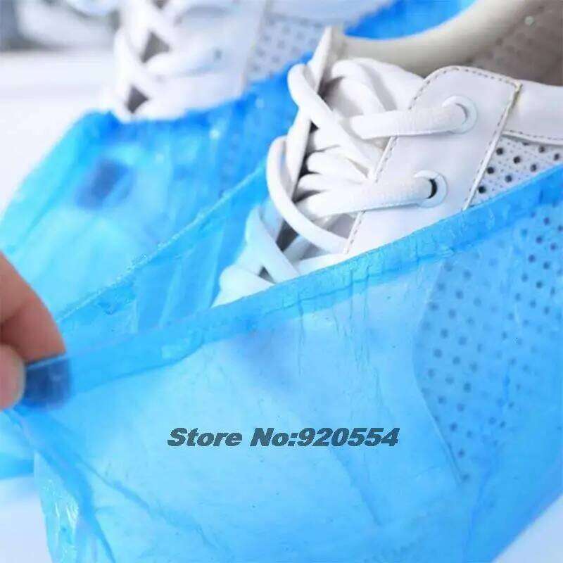 50 PCS Plastic Disposable Overshoes Waterproof Covers Outdoor Rainy Day Carpet Cleaning Shoe Cover S260204