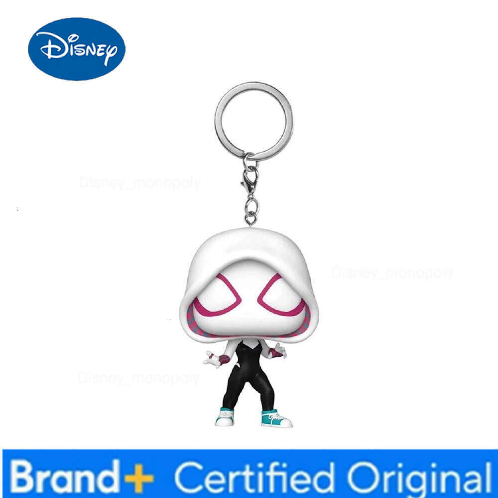 Disney Keychain Spider-Man Peter Parker Mysterio GWEN Deadpool Venom Vinyl Action Figures Toys H260205