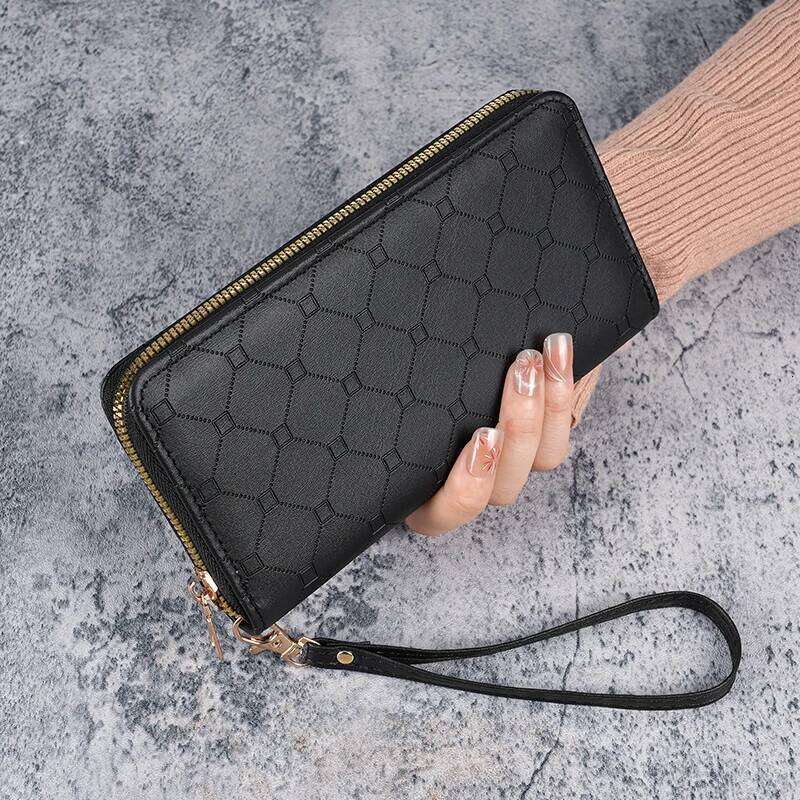 2024 new wallet Korean cute long coin purse large capacity lady multi-card zipper holding mobile phone bag female Z260205