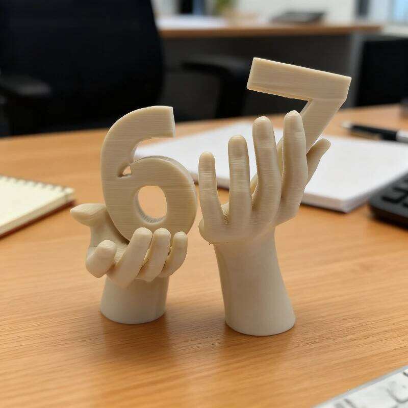 Hand-held Number 67 Decorative Home Decor Small Ornament Personalized Decoration Study or Bedroom Gift for Friends S260204