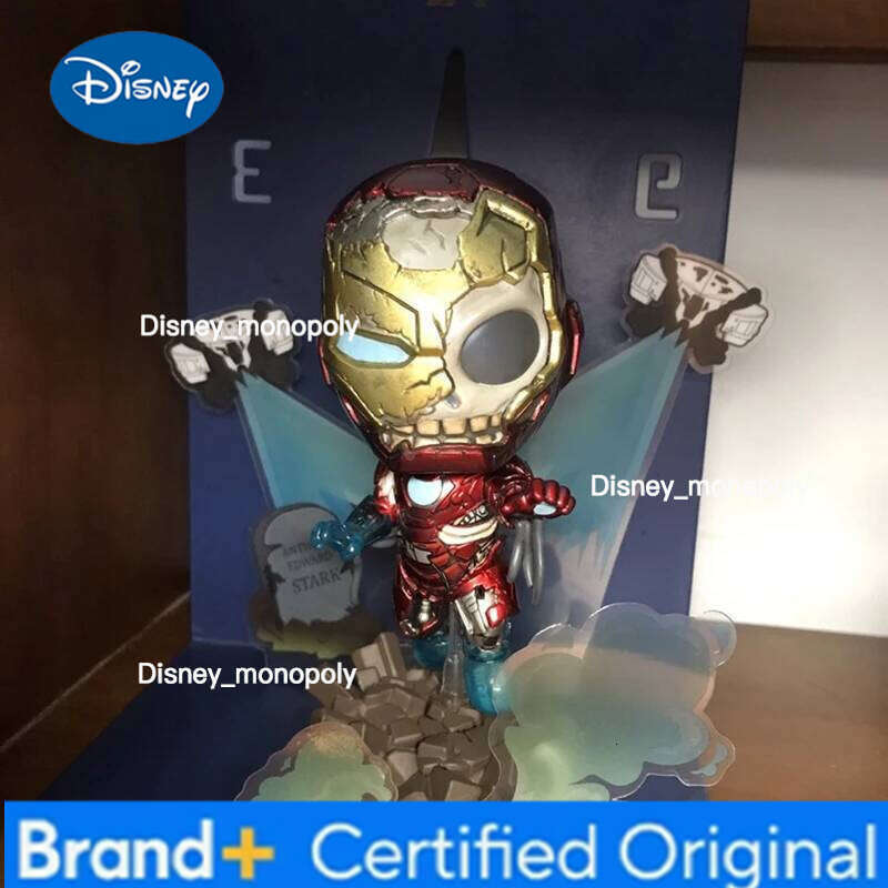 Disney Hot Toys Cosbaby Marvel Action Figure Avengers Super Hero Spider-Man Iron Man Mini Collection Model Ornaments Boys Surprise Gift H260205